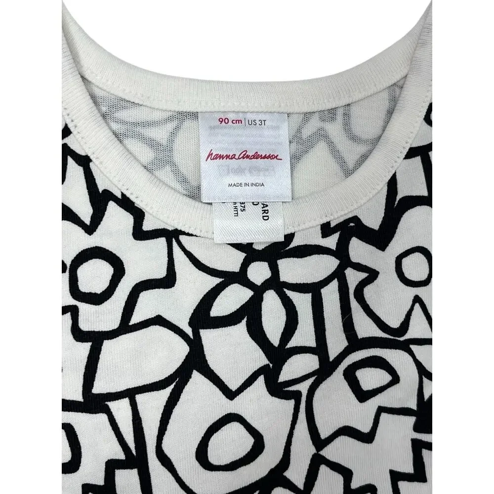 Hanna Andersson NWT Sleeveless Playdress with Pockets Size 3. White / Ecru Black